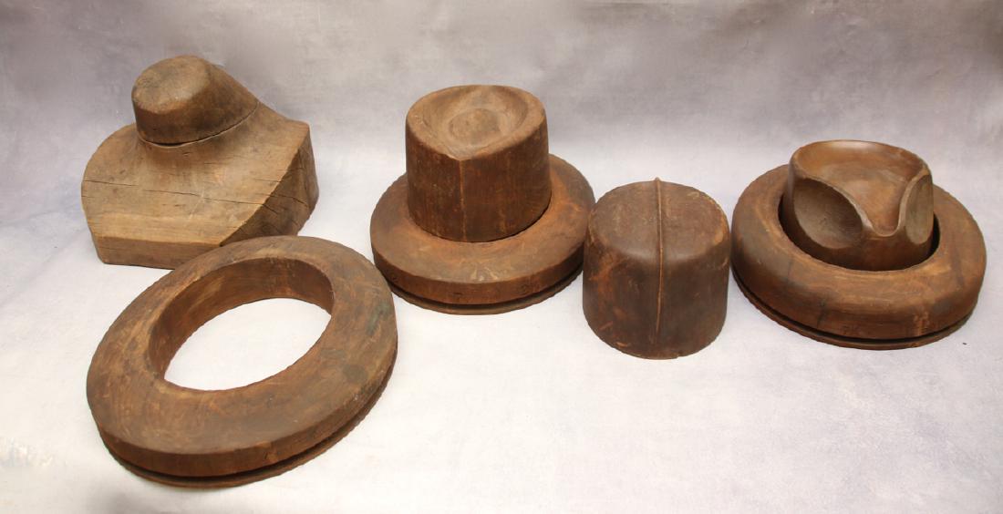 GROUP OF WOODEN HAT MOLDS (1 of 1)