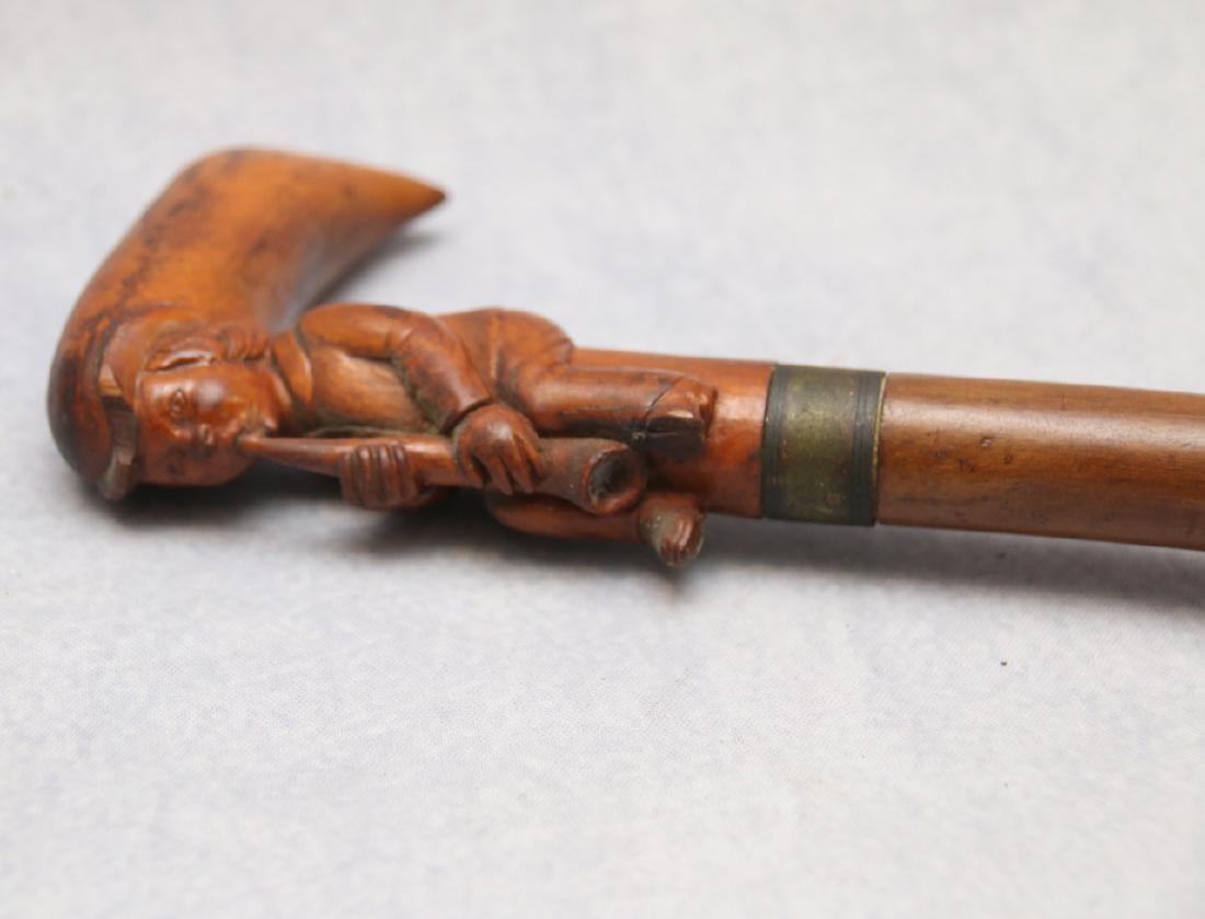 CARVED WOODEN CANE (1 of 3)