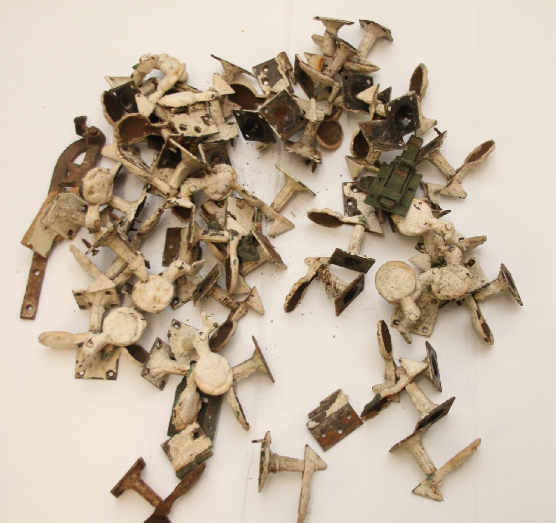 BOX OF EARLY SHUTTER HARDWARE: BOX OF EARLY SHUTTER HARDWARE