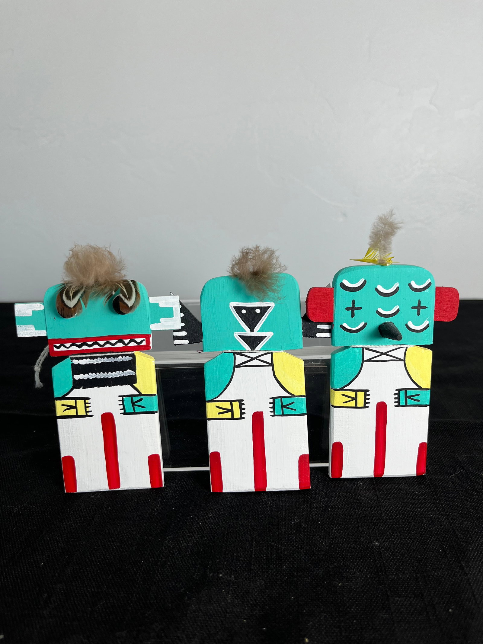 HOPI Flat Wood Kachinas, Set of 3 (1 of 5)