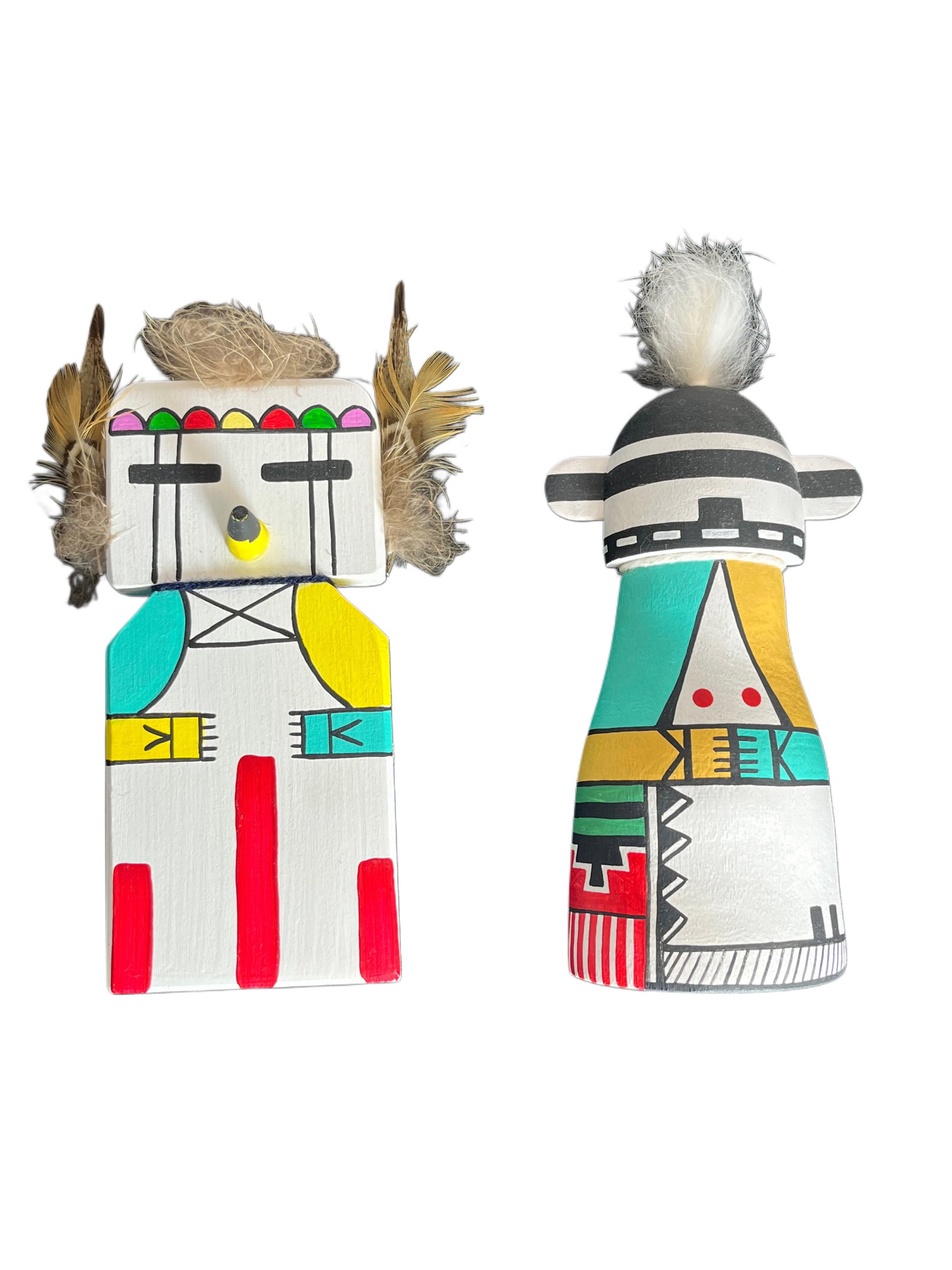 Two Zuni Flat Kachinas, Signed (1 of 5)