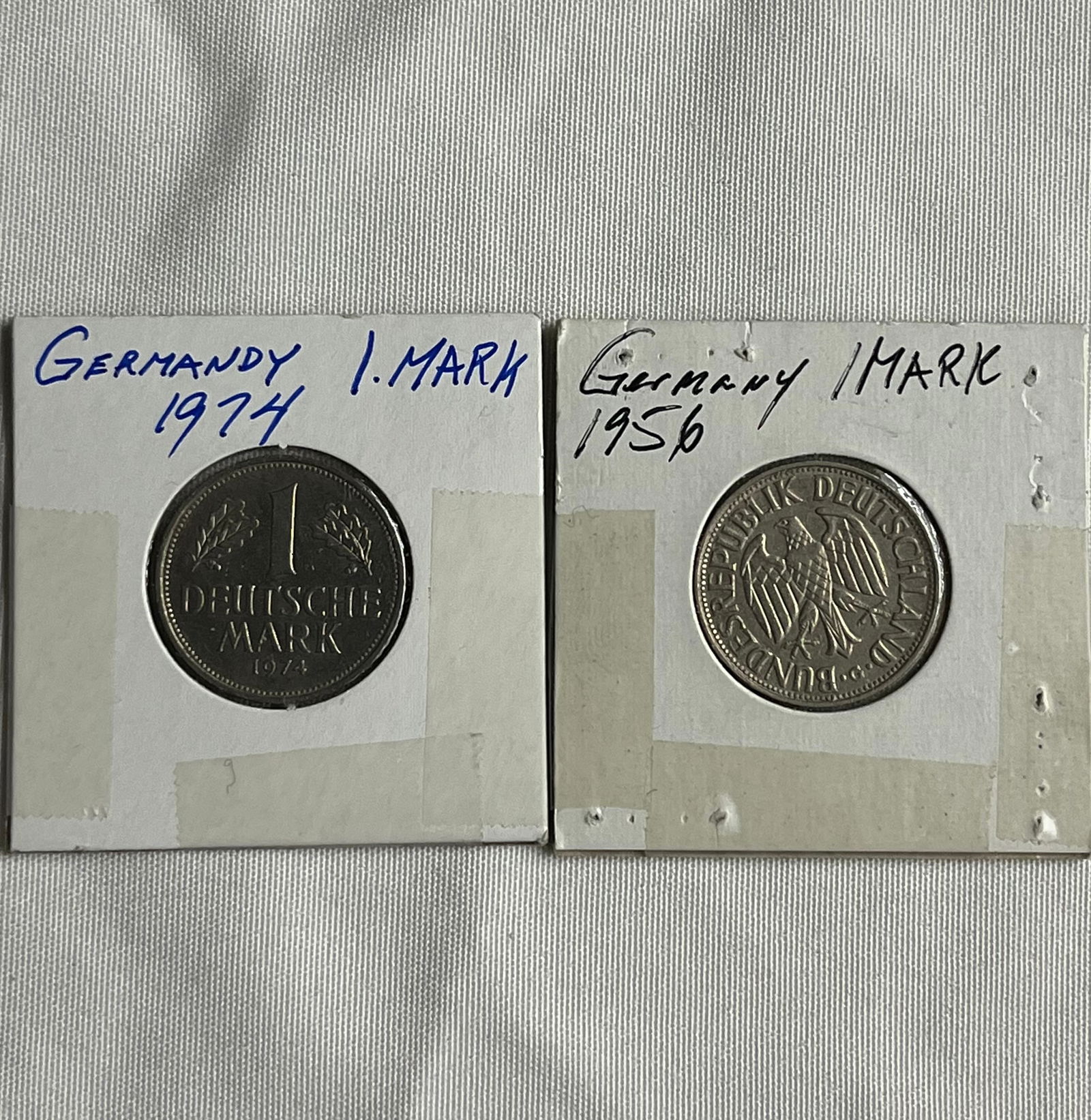 1956 & 1974 1 Mark Coins (2), Germany (1 of 5)
