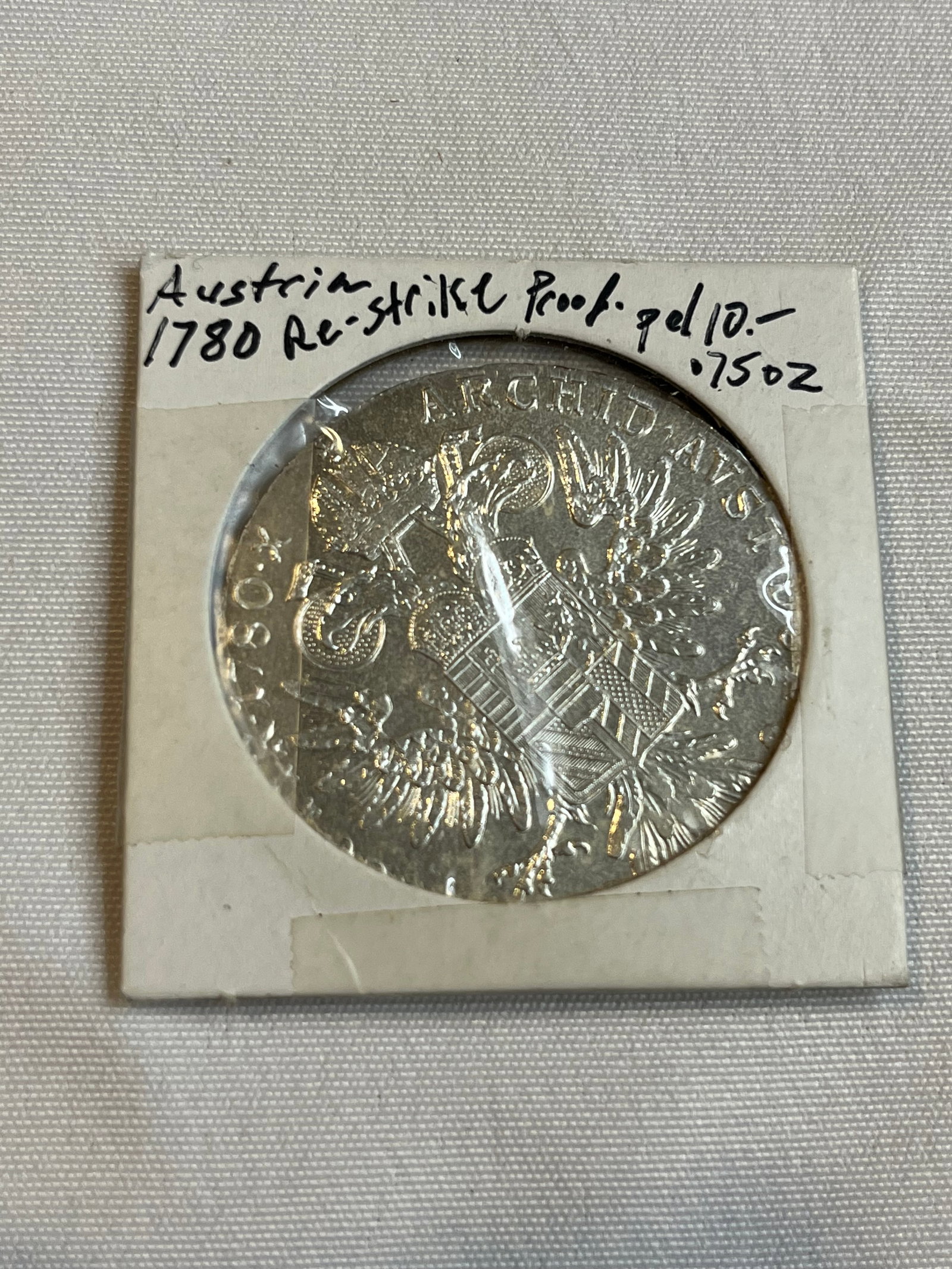 1780 Thaler Maria Theresa Silver Coin, Austria (1 of 3)