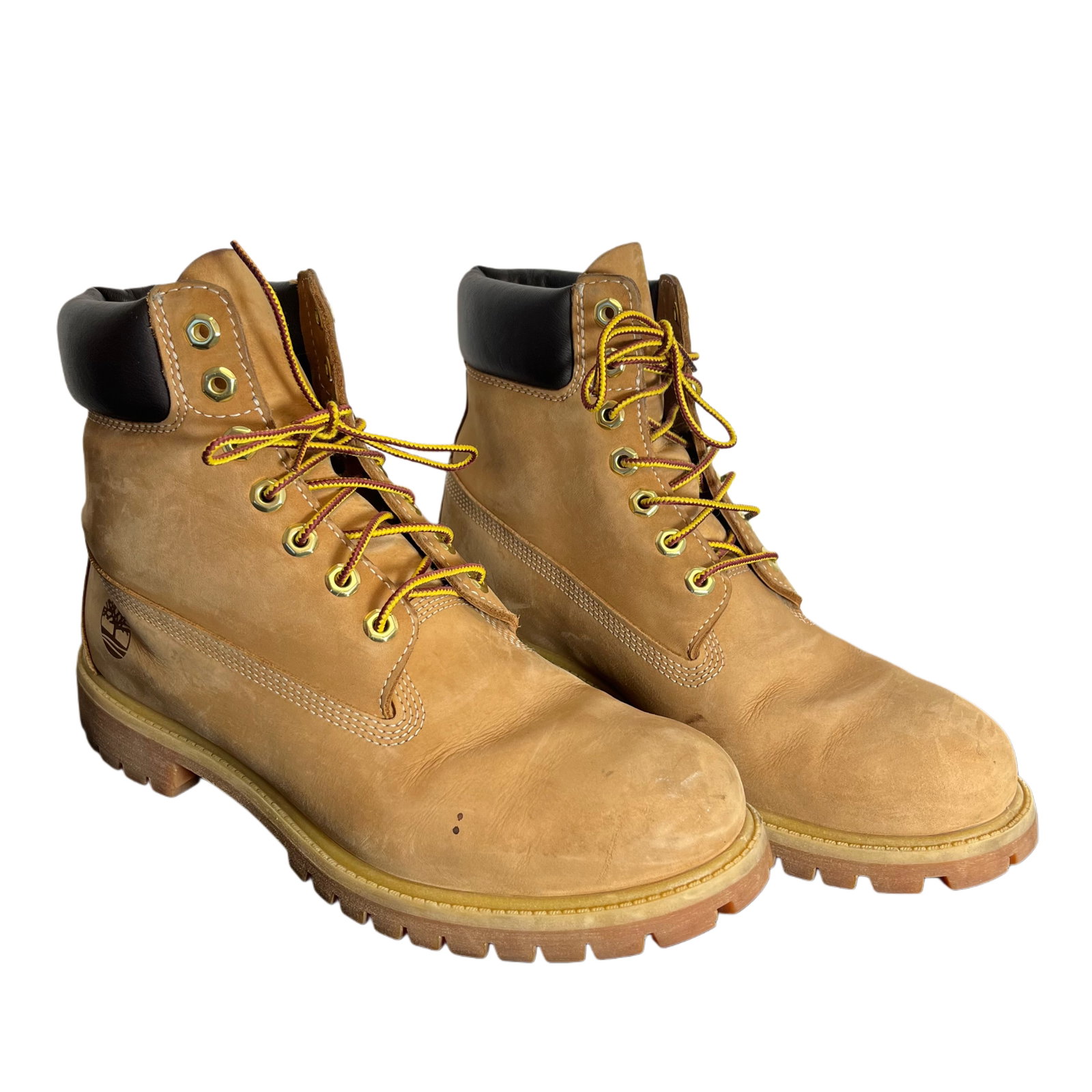 Timberland Beige Boots, Size 10.5, Original Box: Genuine Leather Work Boot, Gently Worn, 6 Inch Ankle, (See Photos)