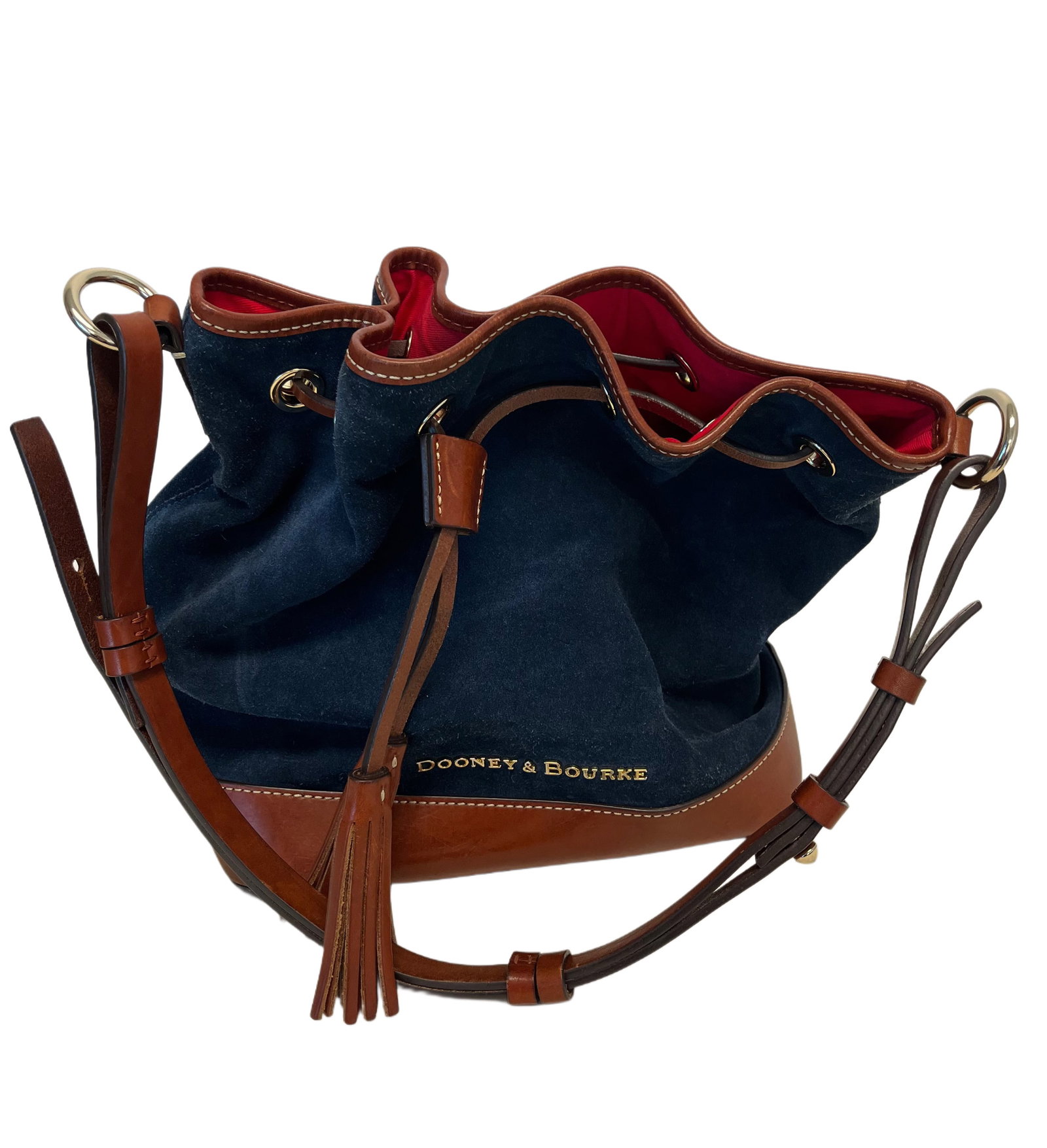 Dooney & Bourke Drawstring Leather/Suede Handbag (1 of 9)