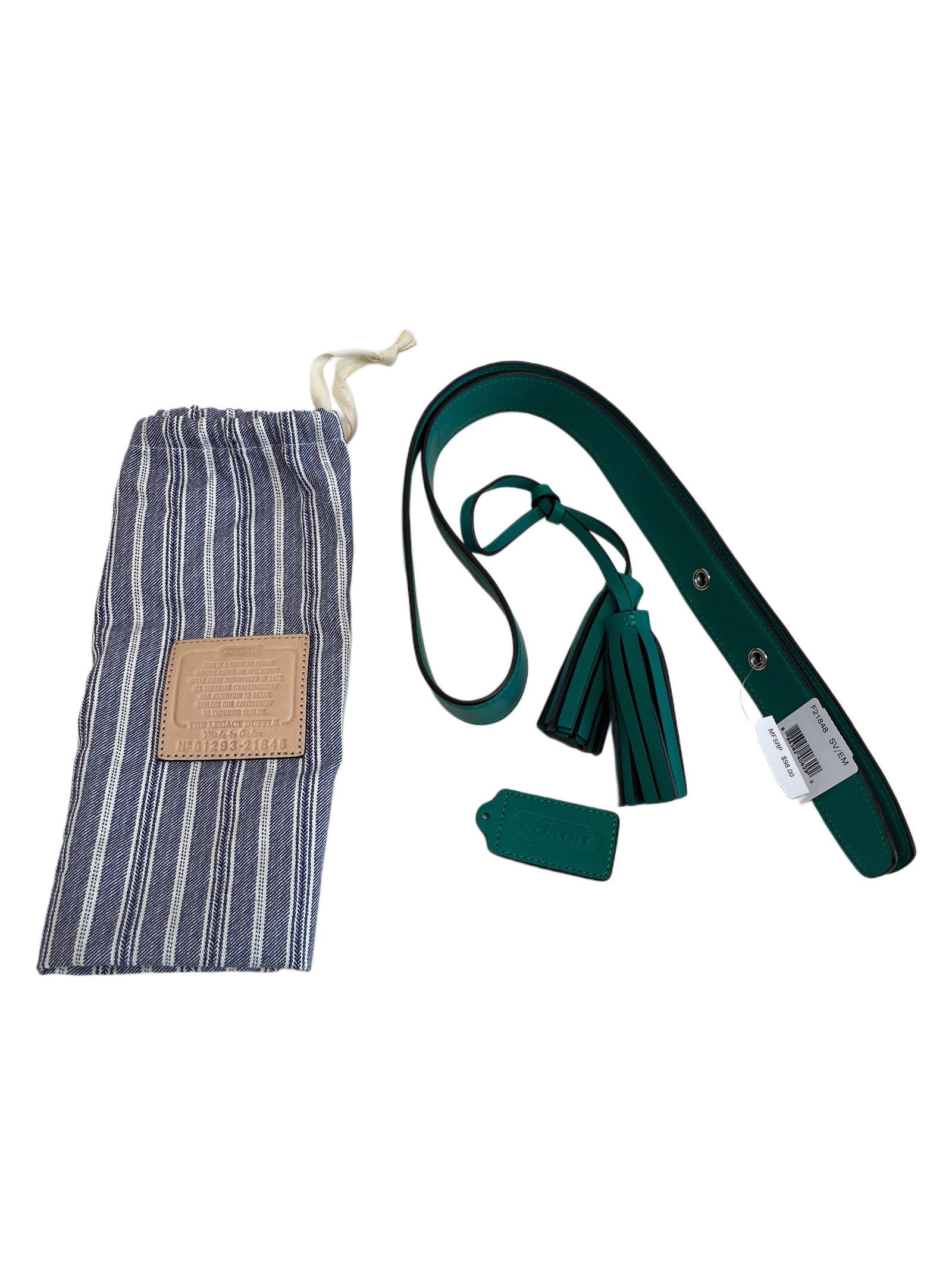 Coach Green Leather Handbag Strap New with Tags (1 of 6)