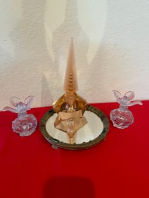 Jeweled Vanity Tray & Purfume Bottles, 4 Pieces