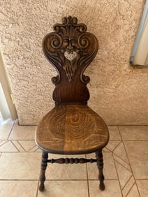Antique North Wind Face Chair