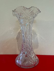 Large Libbey Crystal Vase