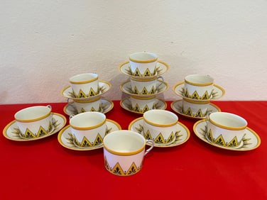 Limoges Cup & Saucer Set, 23 Pieces