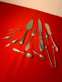 Sterling Dinnerware Accessory Lot, 11 Pieces