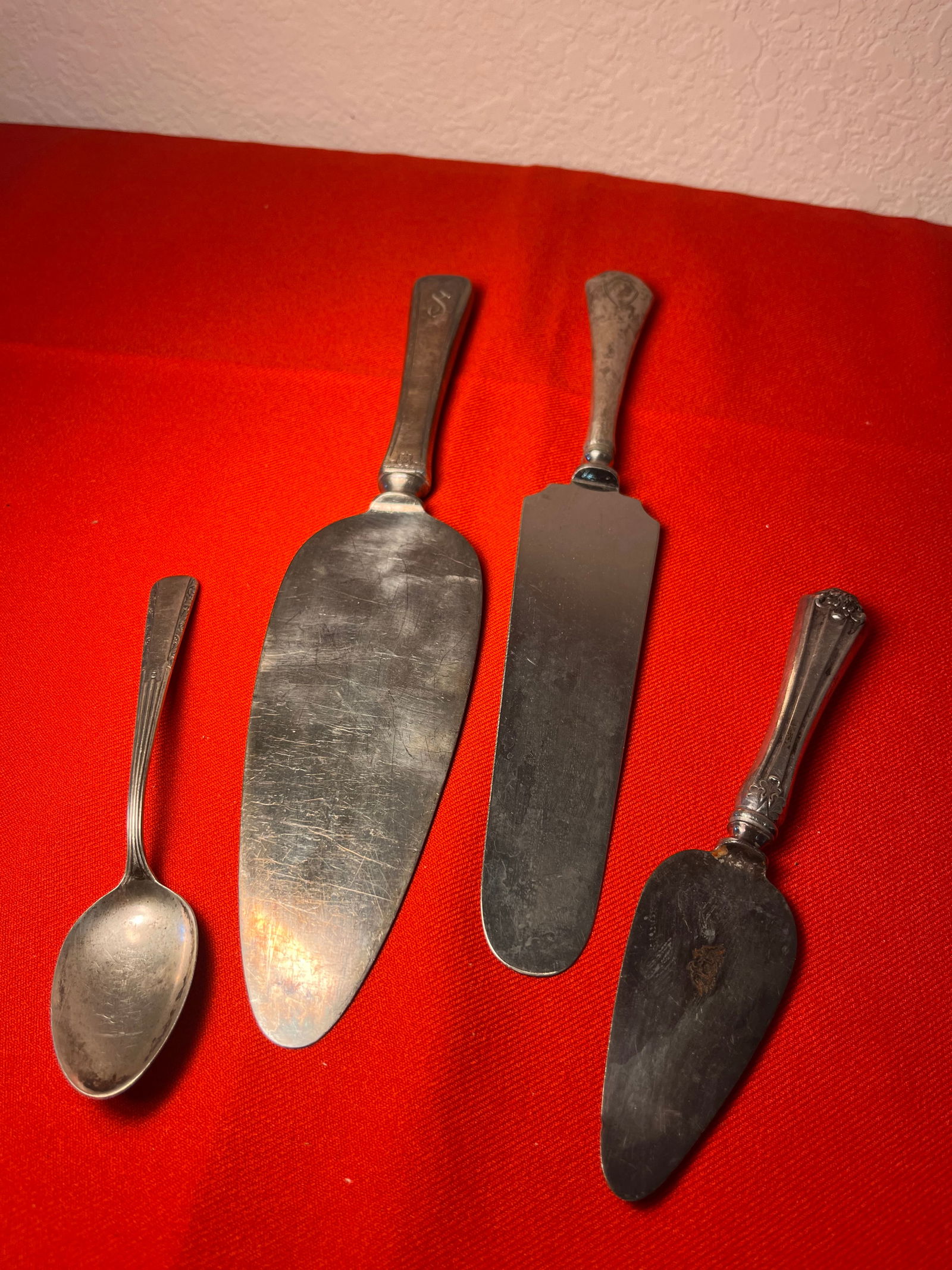 Sterling Cake Servers and Sterling Teaspoon, 4 Pieces (1 of 8)
