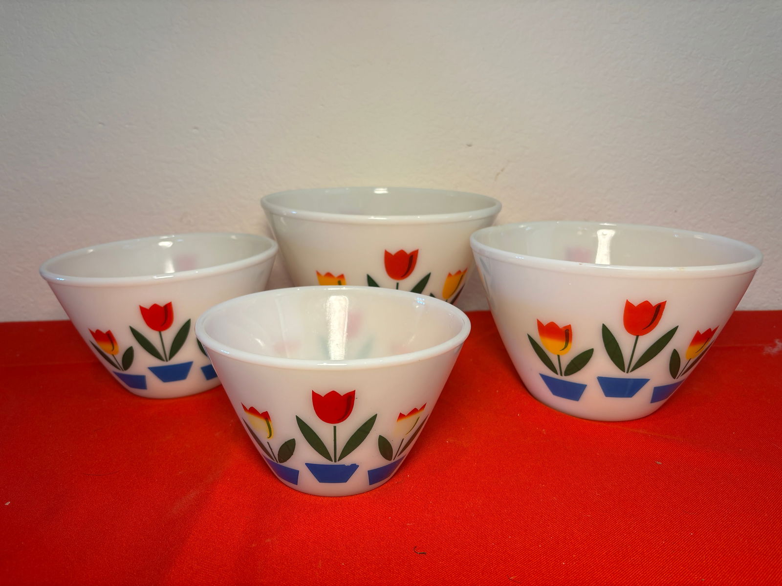Set of 4 Fireking Floral Overware (1 of 2)