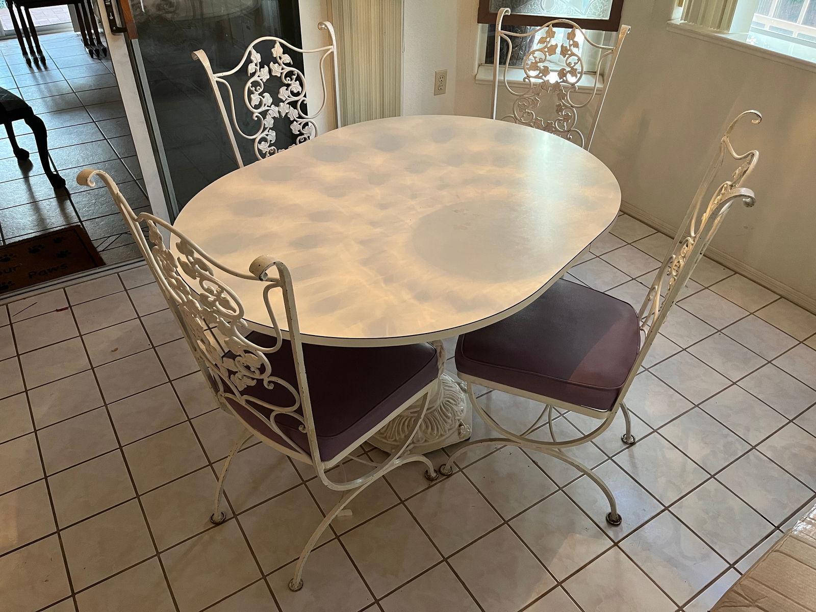 Wood & Metal Table and Chairs (1 of 7)