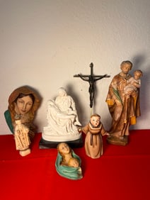 Religious Figurine Lot, 7 Pieces