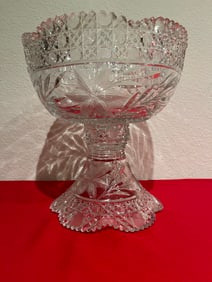 Large Crystal Bowl with Stand