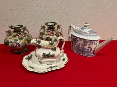 Ceramic & Glass Dish Lot, 7 Piece