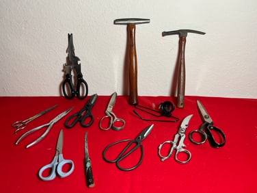 Assortment of Vintage Scissors & Tools