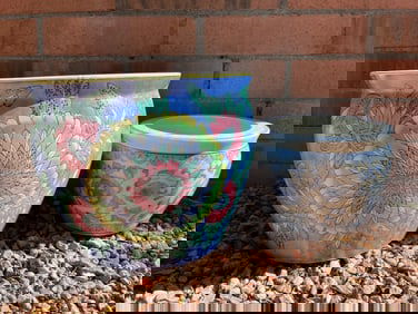 2 Asian Style Planters