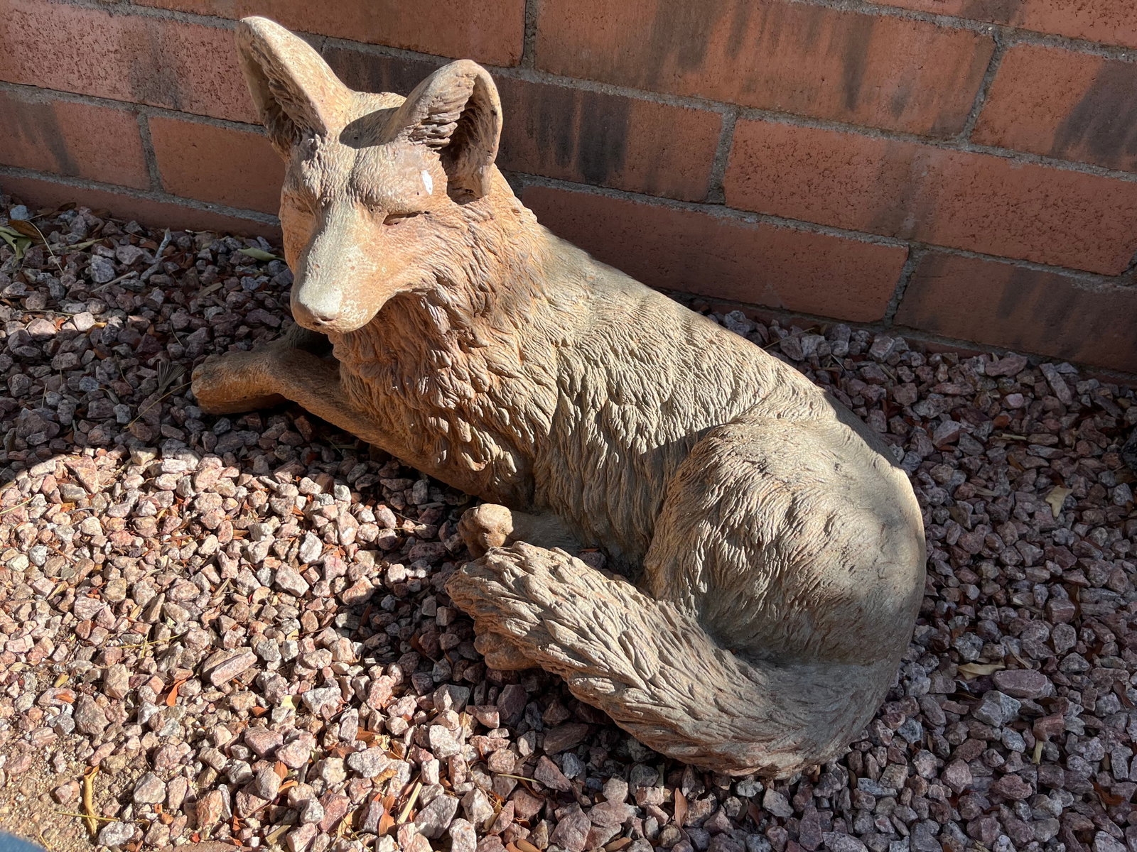 Concrete Garden Art Coyote: Good condition.