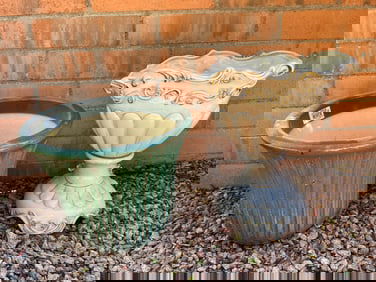 2 Ceramic Planters, Large