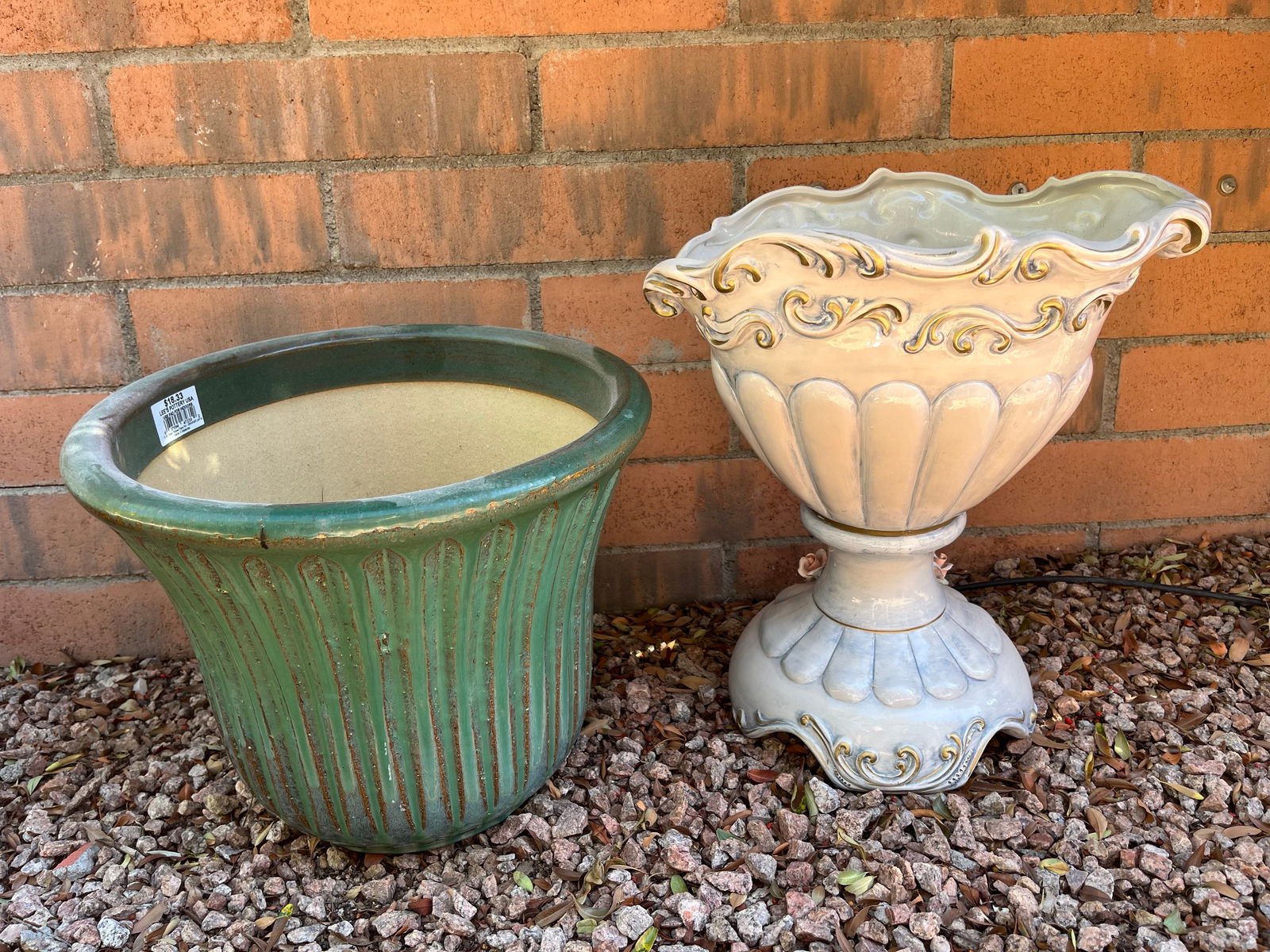 2 Ceramic Planters, Large (1 of 4)
