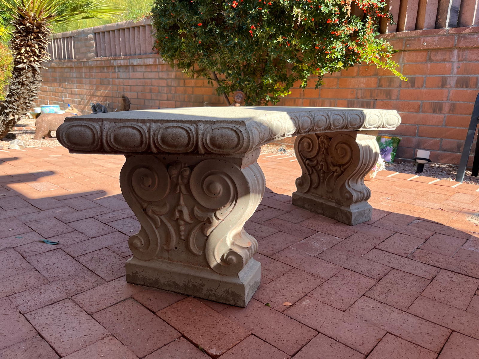 Concrete Bench, 3 Pieces (1 of 4)