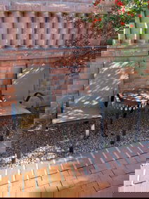 2 Patio Chairs and Side Table