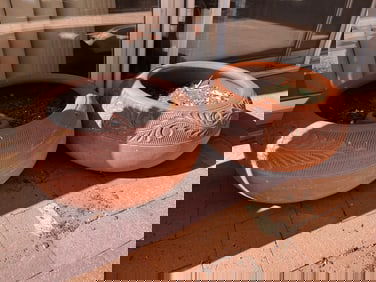 Set of 2 Terracotta Hose Planters