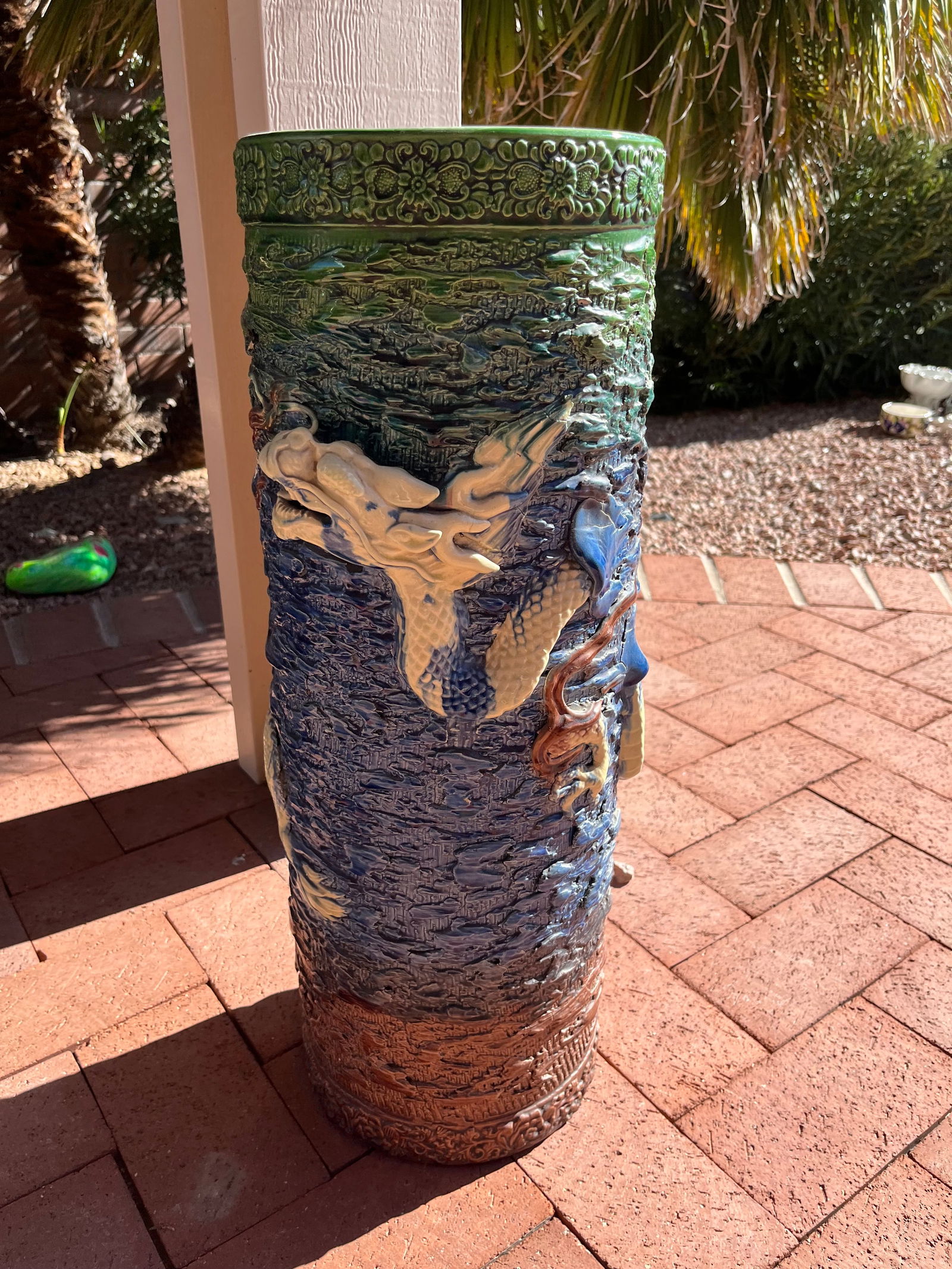 3 Asian Ceramic Umbrella Stand/Planter (1 of 8)