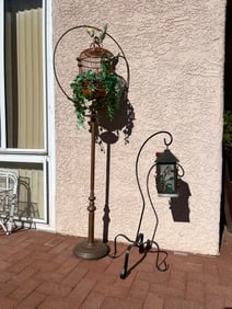 Decorative Metal and Wood Birdcage + Lantern