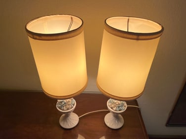 Pair of Japanese Ceramic Lamps