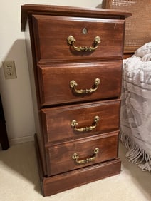 Two Drawer Wood File Cabinet.