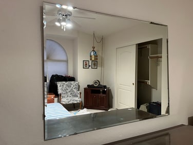 Large Glass Wallhanging Mirror