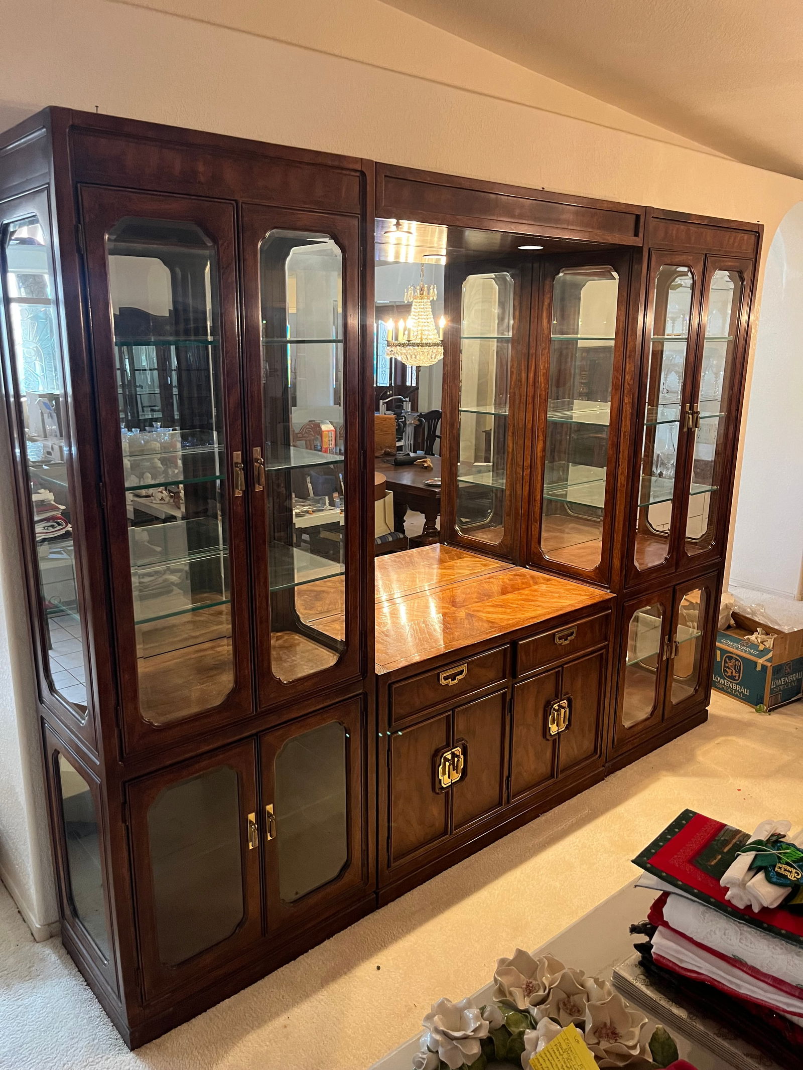 Large 4 Piece Asain China Cabinet (1 of 11)