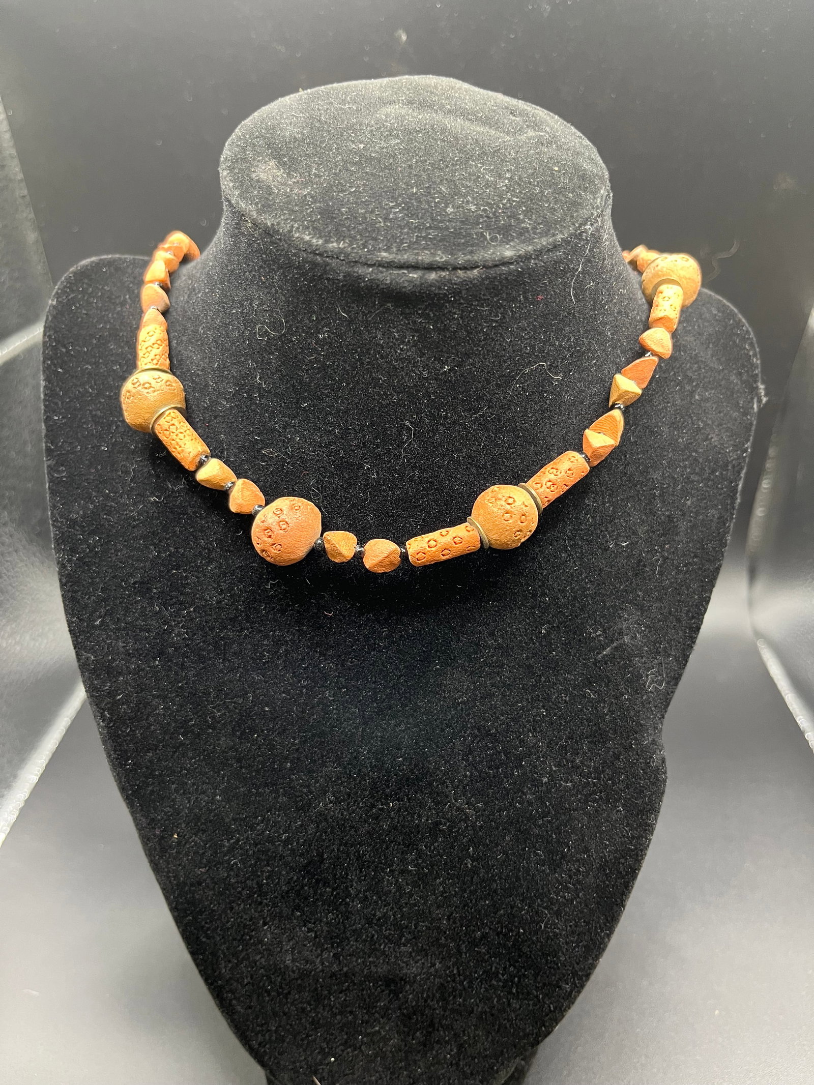 Handmade African Clay Beaded Necklace (1 of 5)