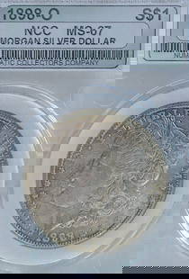 1898-O Morgan Silver Dollar MS67: This 1898-O Morgan Silver Dollar has been certified as MS-67 and the iconic coin is a must for any collection!This 1898-O Morgan Dollar has been graded MS-67 ***Minted from 1878 to 1904 and again in