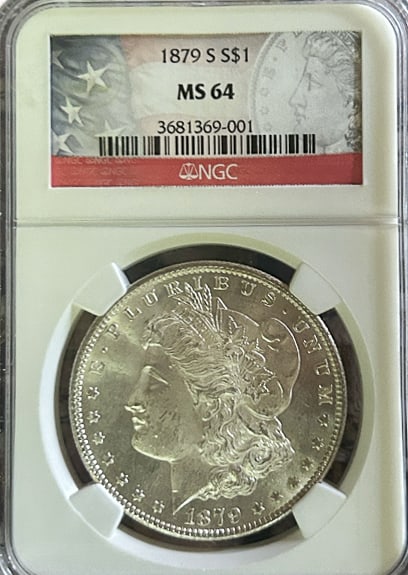 1879-S Morgan Silver Dollar MS64 (1 of 2)