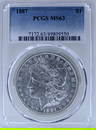 1887 Morgan Silver Dollar MS63