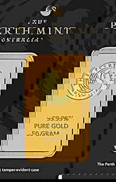 50 Gram Perth Mint Gold Bar - in Assay