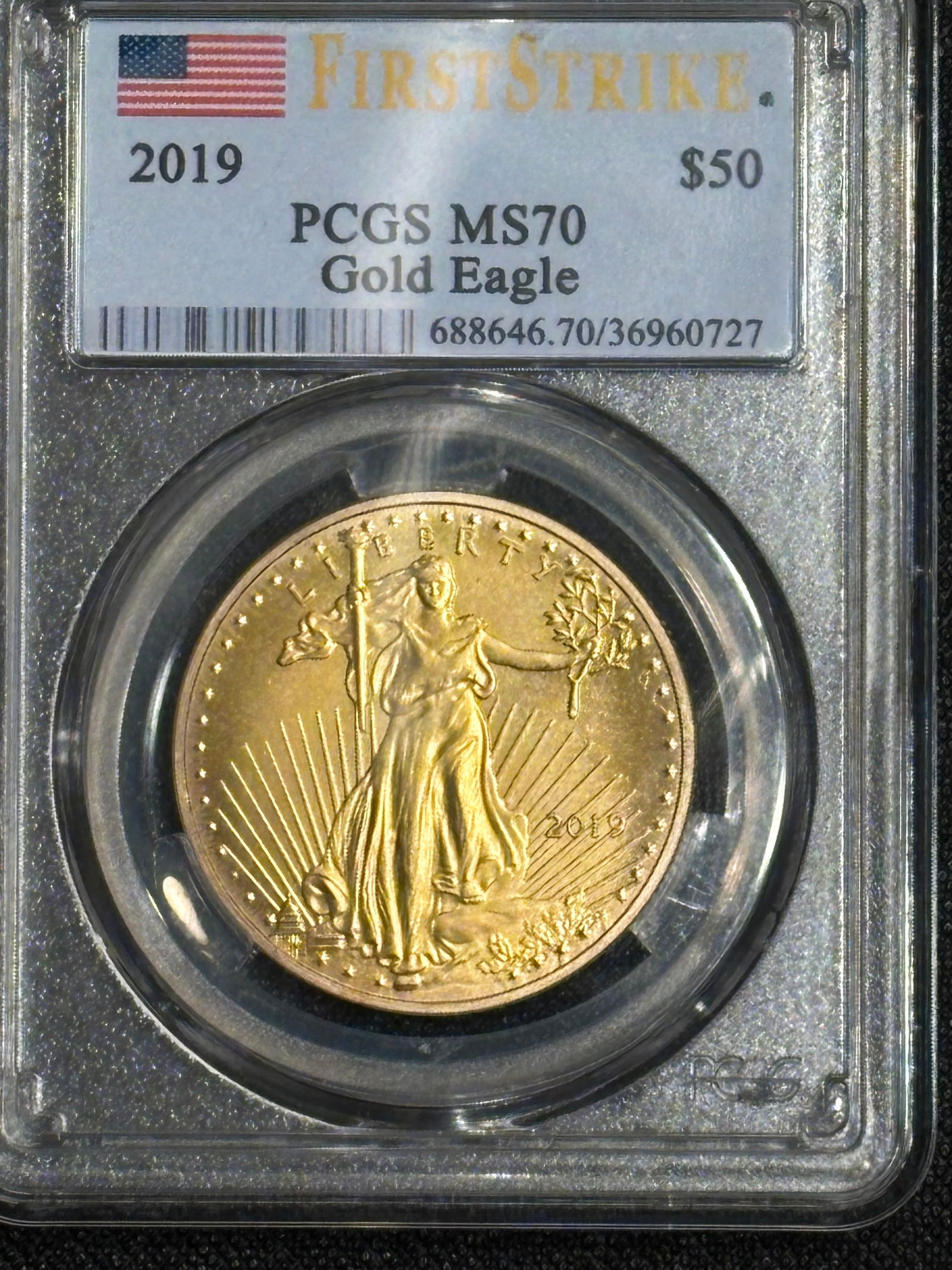 2019 MS70 Gold Eagle $50 (1 of 2)