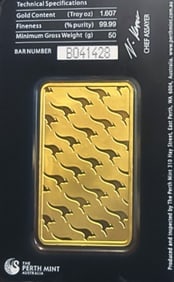 Perth Mint 50 Gram Gold Bar - 2