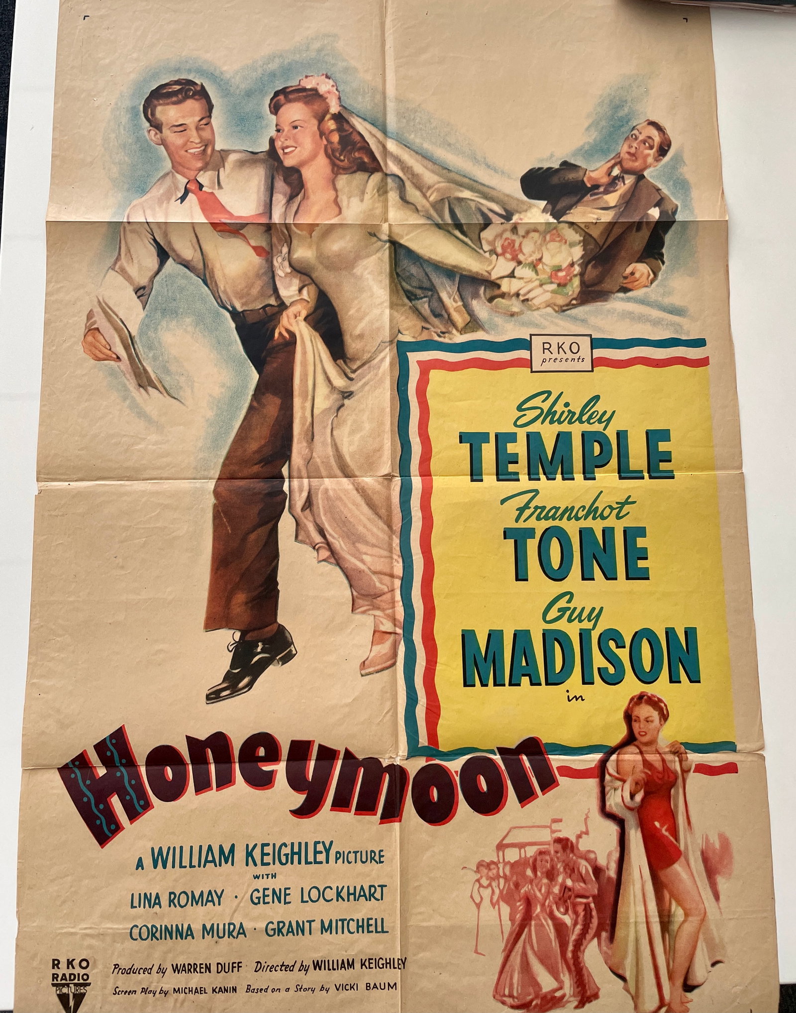 Honeymoon 1947 vintage movie poster (1 of 1)