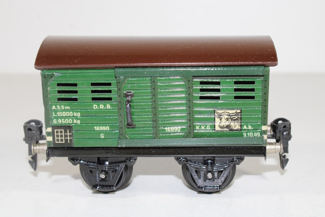 Marklin Gauge 0 cattle wagon 1689: Marklin Gauge 0 cattle wagon 1689 Mint, used, Z 1-2