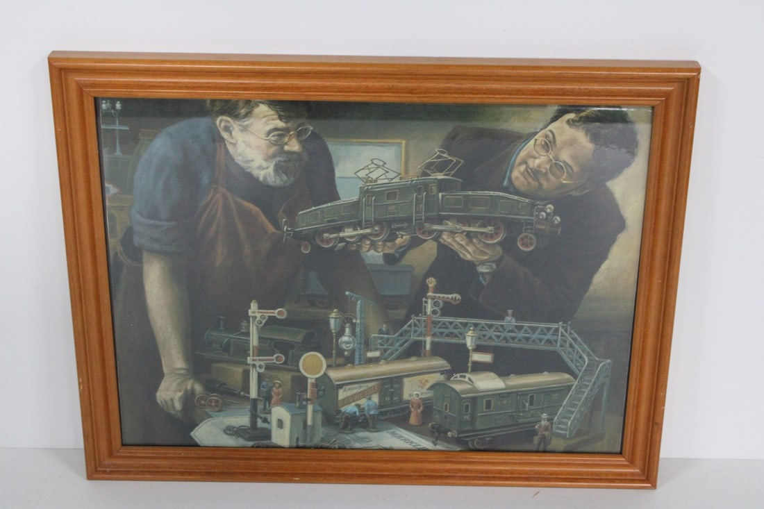 Picture "Marklin Railways" with frame: Picture "Marklin Railways" with frame 45*35cm, signs of wear, Z 2-3