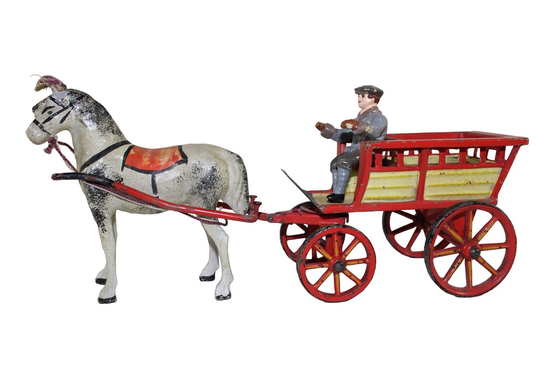 Marklin wagon 8362/0 "Break": Marklin wagon 8362/0 "Break" Very rare! Length without drawbar 13cm, Figure and horse replaced, used, Z 2