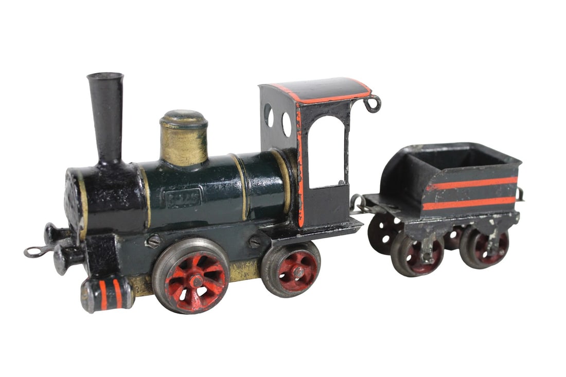 Marklin Gauge 0 Storchenbein steam locomotive 1020: Marklin Gauge 0 Storchenbein steam locomotive 1020 Early version with a snap-on coupler! Original! Clockwork intact, LF repaired on the chimney, used, Z 2+