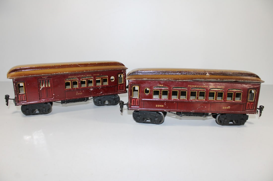 Marklin Gauge 1 "Pennsylvania RR" wagon set: Marklin Gauge 1 "Pennsylvania RR" wagon set Wagons 2944 and 2945 American export models, used, Z 3+