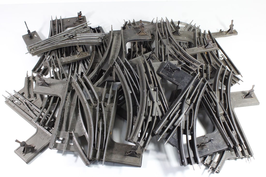 Marklin 0-gauge large collection of turnouts: Marklin 0-gauge large collection of turnouts with 12-circuit, used, NV, Z 3