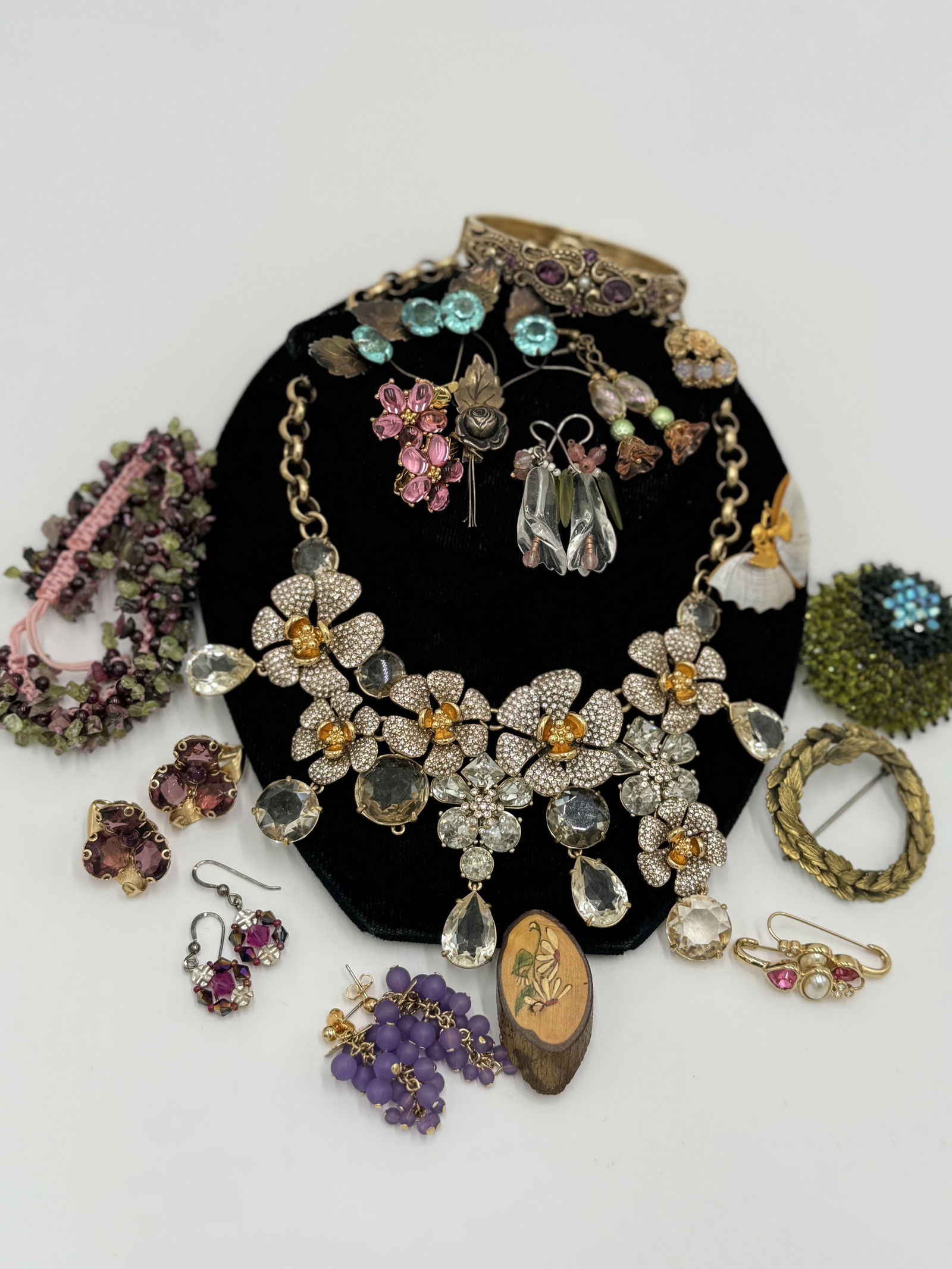 Gorgeous vintage/modern jewelry lot including some signed pieces Trifari, sterling, J.crew and more (1 of 10)